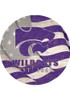 Purple K-State Wildcats Team Color Flag 12 Inch Circle Sign