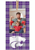 Purple K-State Wildcats Plaid Clothespin Sign