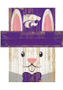 Purple K-State Wildcats Easter Bunny  Head 6x5 Sign