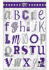 Purple K-State Wildcats Alphabet Sign