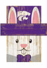 Purple K-State Wildcats Easter Bunny Head Sign