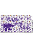 Purple K-State Wildcats 24 Inch Floral State Wall Art