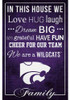 Purple K-State Wildcats In This House 17x26 Sign