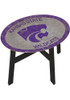 Purple K-State Wildcats Distressed Side End Table