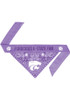 Lavender K-State Wildcats Reversible Pet Bandana