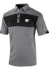 Mens K-State Wildcats Black Columbia Heat Seal Omni Wick Total Control Short Sleeve Polo Shirt