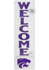 White K-State Wildcats 10x35 Welcome Sign