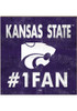 Purple K-State Wildcats 10x10 #1 Fan Sign