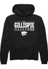 Kenzi Gillispie Rally Mens Black K-State Wildcats NIL Stacked Box Hooded Sweatshirt