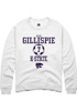 Kenzi Gillispie Rally Mens White K-State Wildcats NIL Sport Icon Crew Sweatshirt