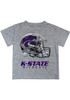 Toddler Grey K-State Wildcats Helmet Short Sleeve T-Shirt
