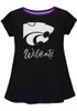 Toddler Girls Black K-State Wildcats Script Blouse Short Sleeve T-Shirt