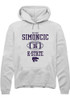 Kellen Simoncic Rally Mens White K-State Wildcats NIL Sport Icon Hooded Sweatshirt