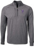 Mens K-State Wildcats Black Cutter and Buck Adapt Eco Vault 1/4 Zip Pullover