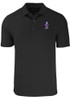 Mens K-State Wildcats Black Cutter and Buck Forge Vault Big and Tall Polos Shirt