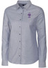 Womens K-State Wildcats Charcoal Cutter and Buck Stretch Oxford Vault Long Sleeve Dress Shirt