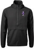 Mens K-State Wildcats Black Cutter and Buck Charter Eco Vault Pullover Jackets