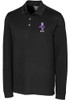 Mens K-State Wildcats Black Cutter and Buck Advantage Pique Long Sleeve Vault Big and Tall Polos Shirt