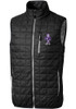 Black K-State Wildcats Cutter and Buck Big and Tall Rainier PrimaLoft Vault Mens Vest