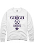 Kiran Singh Rally Mens White K-State Wildcats NIL Sport Icon Crew Sweatshirt