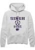 Kiran Singh Rally Mens White K-State Wildcats NIL Sport Icon Hooded Sweatshirt