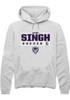 Kiran Singh Rally Mens White K-State Wildcats NIL Stacked Box Hooded Sweatshirt