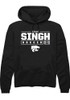 Kiran Singh Rally Mens Black K-State Wildcats NIL Stacked Box Hooded Sweatshirt