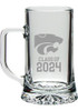 White K-State Wildcats Class of 2024 Hand Etched Crystal Maxim Stein