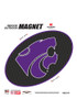 Purple  K-State Wildcats Carbon Magnet