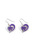 Swirl Heart K-State Wildcats Womens Earrings