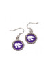 Hammered Dangle K-State Wildcats Womens Earrings