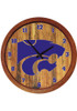 Purple K-State Wildcats Faux Barrel Top Wall Clock