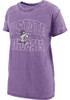 K-State Wildcats Purple Pressbox Burnout Maxine Short Sleeve T-Shirt