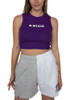 Womens K-State Wildcats Purple Hype and Vice Cut Off Crop Tank Top