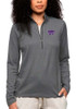 Womens K-State Wildcats Charcoal Antigua Epic 1/4 Zip Pullover