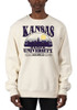 Mens K-State Wildcats White Uscape Heavyweight Crew Sweatshirt