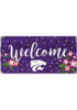 Purple K-State Wildcats Welcome Floral Sign