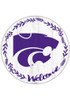 Purple K-State Wildcats Welcome Circle Sign