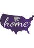 Purple K-State Wildcats USA Shape Cutout Sign