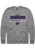 Keagan Johnson Rally Mens Graphite K-State Wildcats NIL Stacked Box Tee