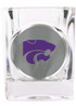 Grey K-State Wildcats 2oz Square Emblem Shot Glass