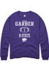Keenan Garber Rally Mens Purple K-State Wildcats NIL Sport Icon Crew Sweatshirt