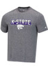 K-State Wildcats Grey Champion Stadium Heathered Impact Short Sleeve T Shirt