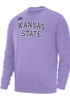 Mens K-State Wildcats Lavender Nike Club Fleece Crew Sweatshirt