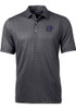 Mens K-State Wildcats Black Cutter and Buck Pike Banner Print Short Sleeve Polo Shirt