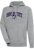 Mens K-State Wildcats Grey Antigua Victory Hooded Sweatshirt