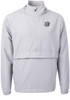 Mens K-State Wildcats Grey Cutter and Buck Charter Pullover Jackets