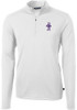 Mens K-State Wildcats White Cutter and Buck Virtue Eco Pique Vault 1/4 Zip Pullover