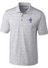 Mens K-State Wildcats Grey Cutter and Buck Space Dye Vault Big and Tall Polos Shirt