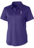 Womens K-State Wildcats Purple Cutter and Buck Prospect Vault Short Sleeve Polo Shirt